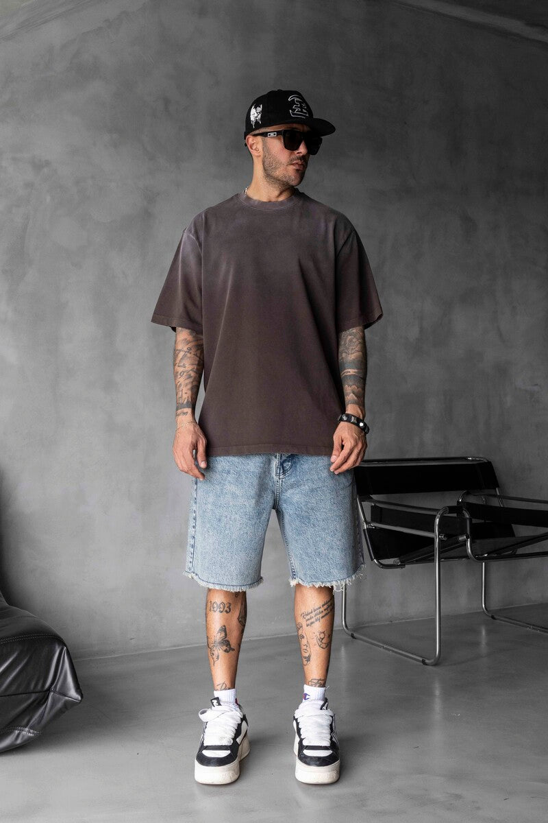 BASIC WASHED T-SHIRT BROWN 1685