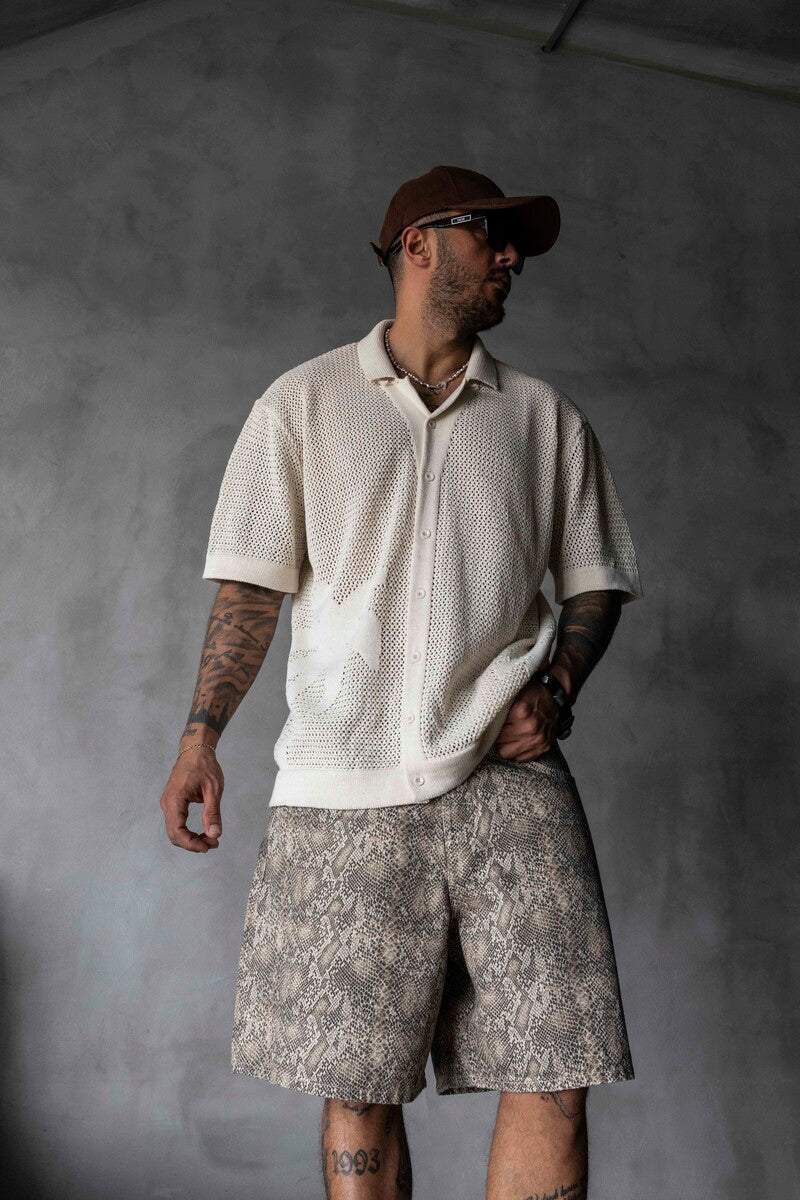 BEIGE POLO COLLAR KNITWEAR 2629