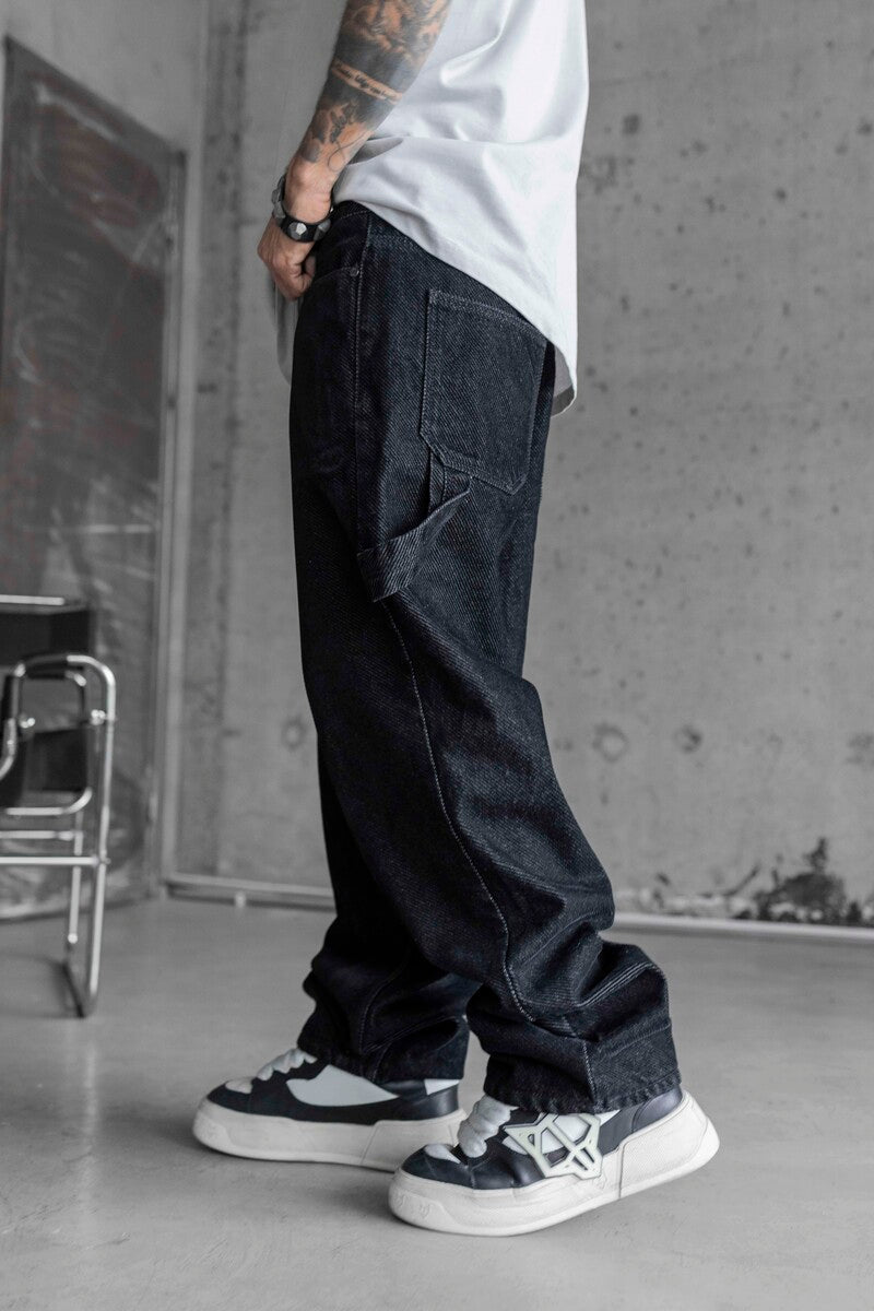 Black Baggie Denim Jeans 17009