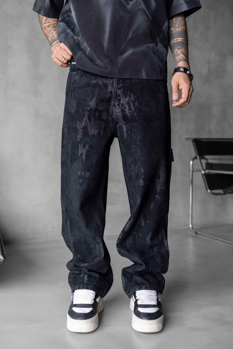 Black Baggie Denim Jeans 17097
