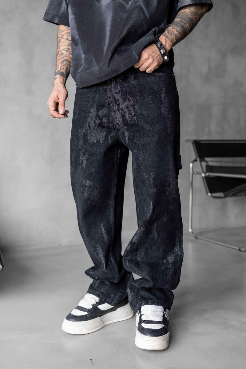 Black Baggie Denim Jeans 17097