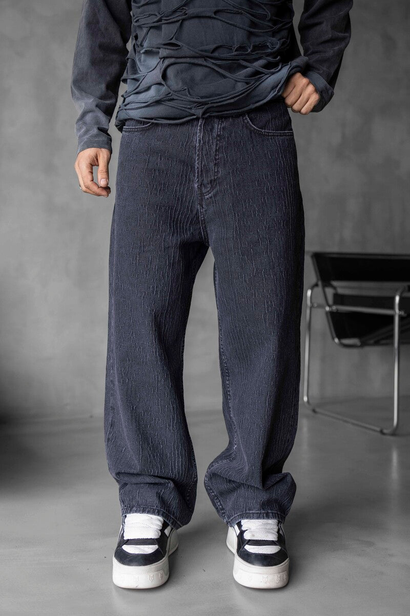 Black Baggie Denim Jeans 17098