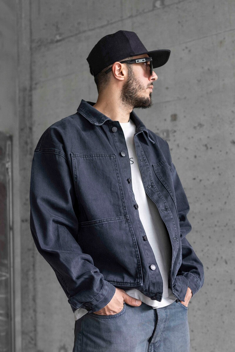 Black Denim Jacket 16963