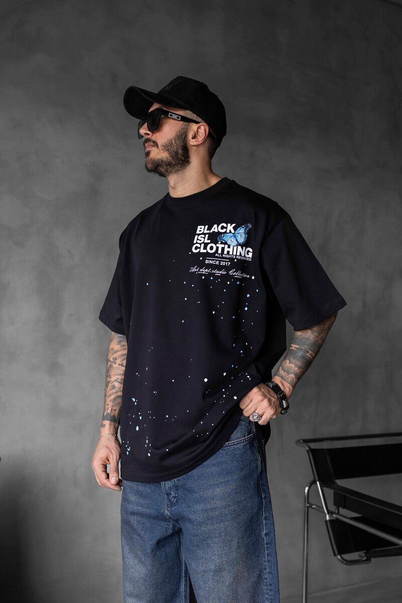 BLACK ISL CLOTHING PRINTED T-SHIRT BLACK 1824