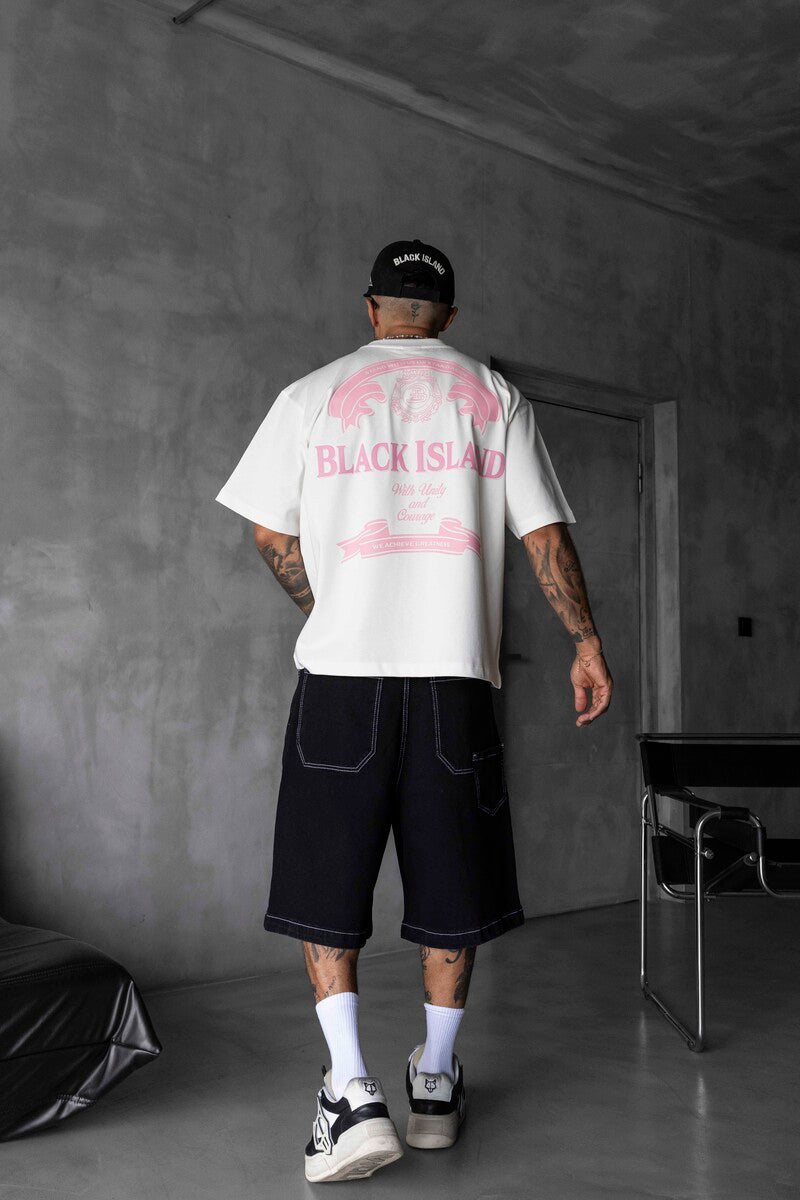Black Island Printed Beyaz T-shirt 1870