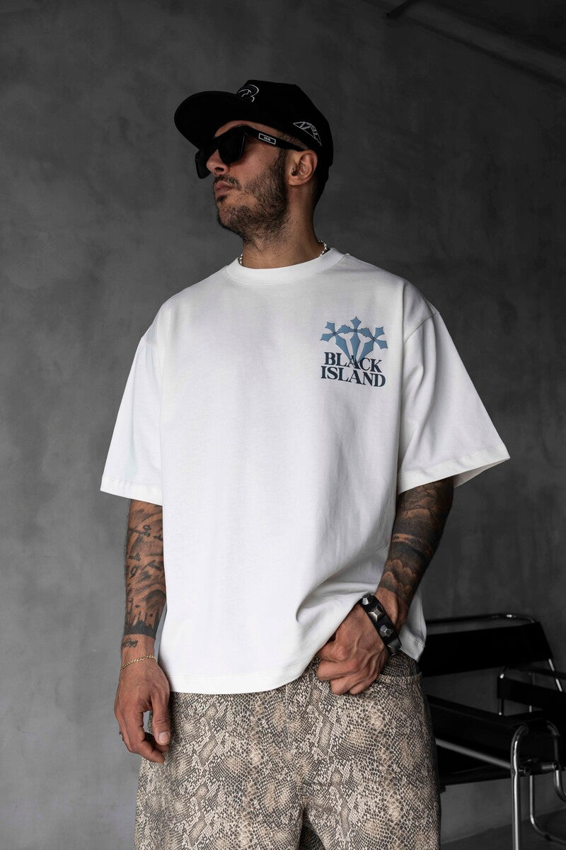Black Island Printed Washed T-shirts 1868