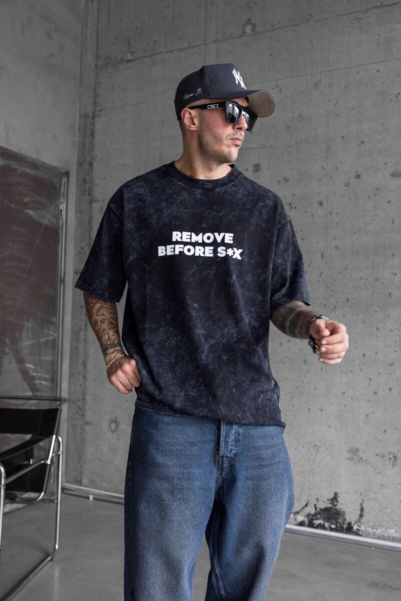 BLACK ISLAND WASHED T-SHIRT BLACK 1761