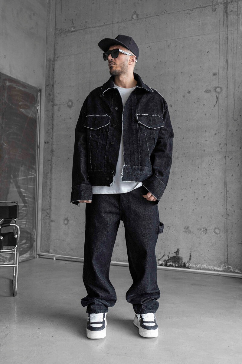 BLACK JEANS JACKET 17006