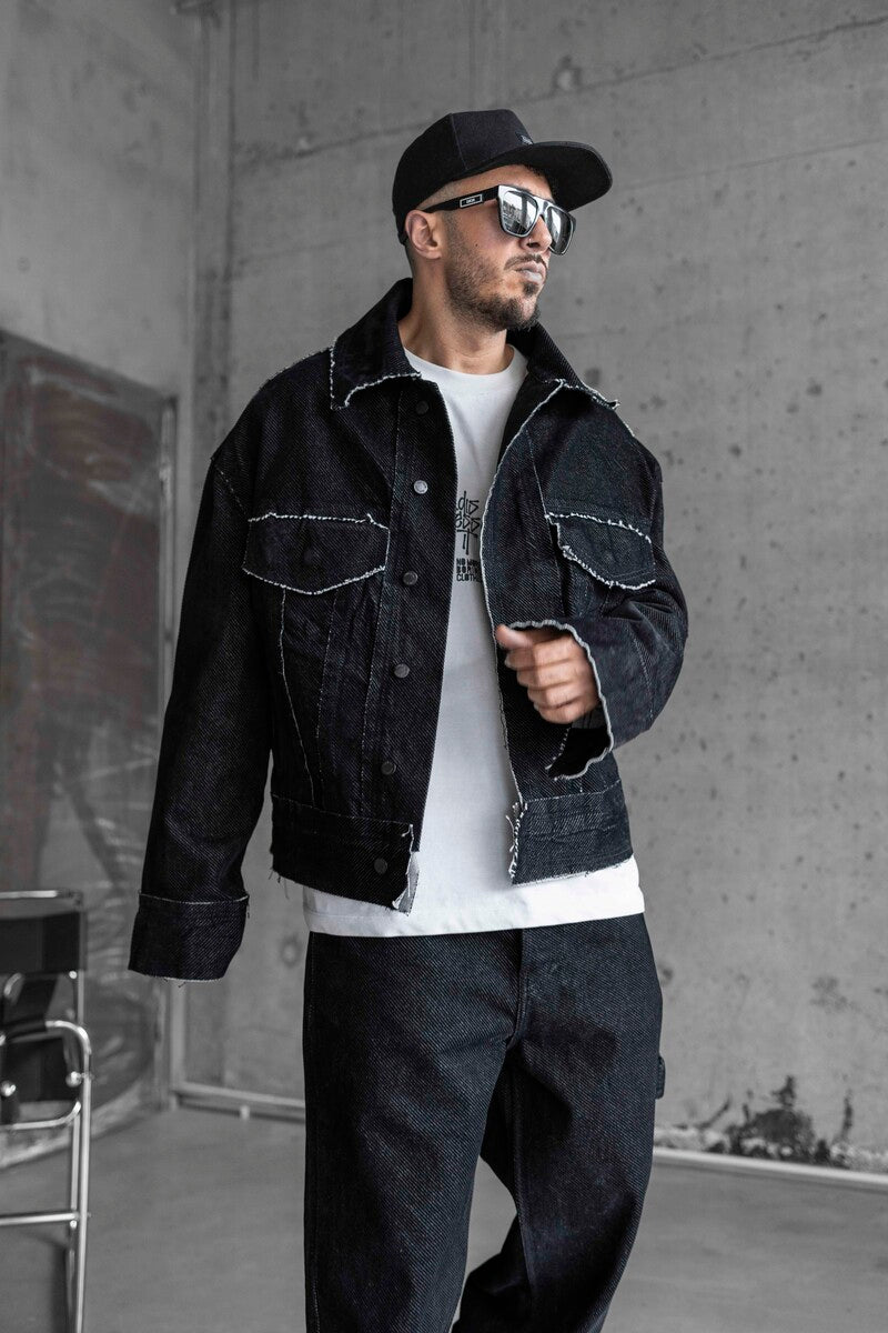 BLACK JEANS JACKET 17006