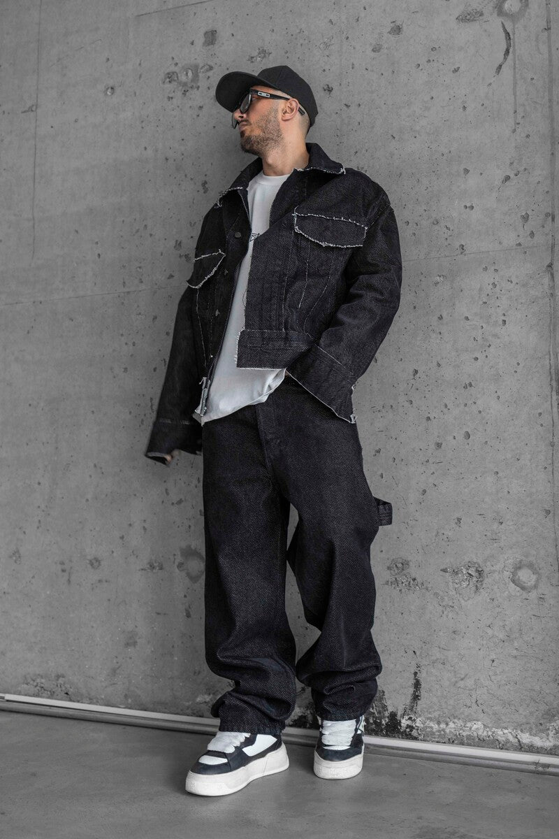 BLACK JEANS JACKET 17006