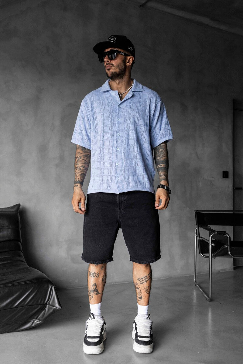 BLUE POLO COLLAR KNITWEAR 2632