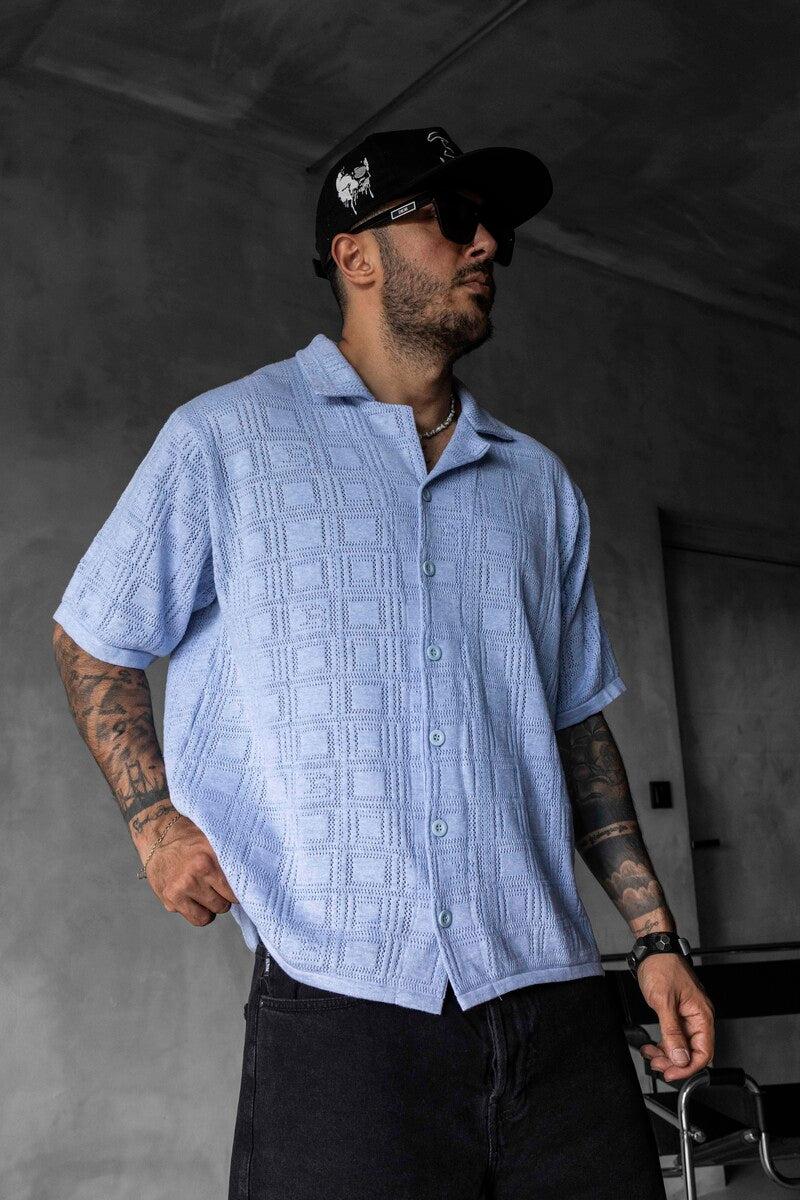 BLUE POLO COLLAR KNITWEAR 2632