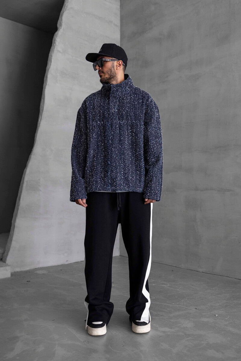BLUE TEXTURED DENIM JACKET 16960