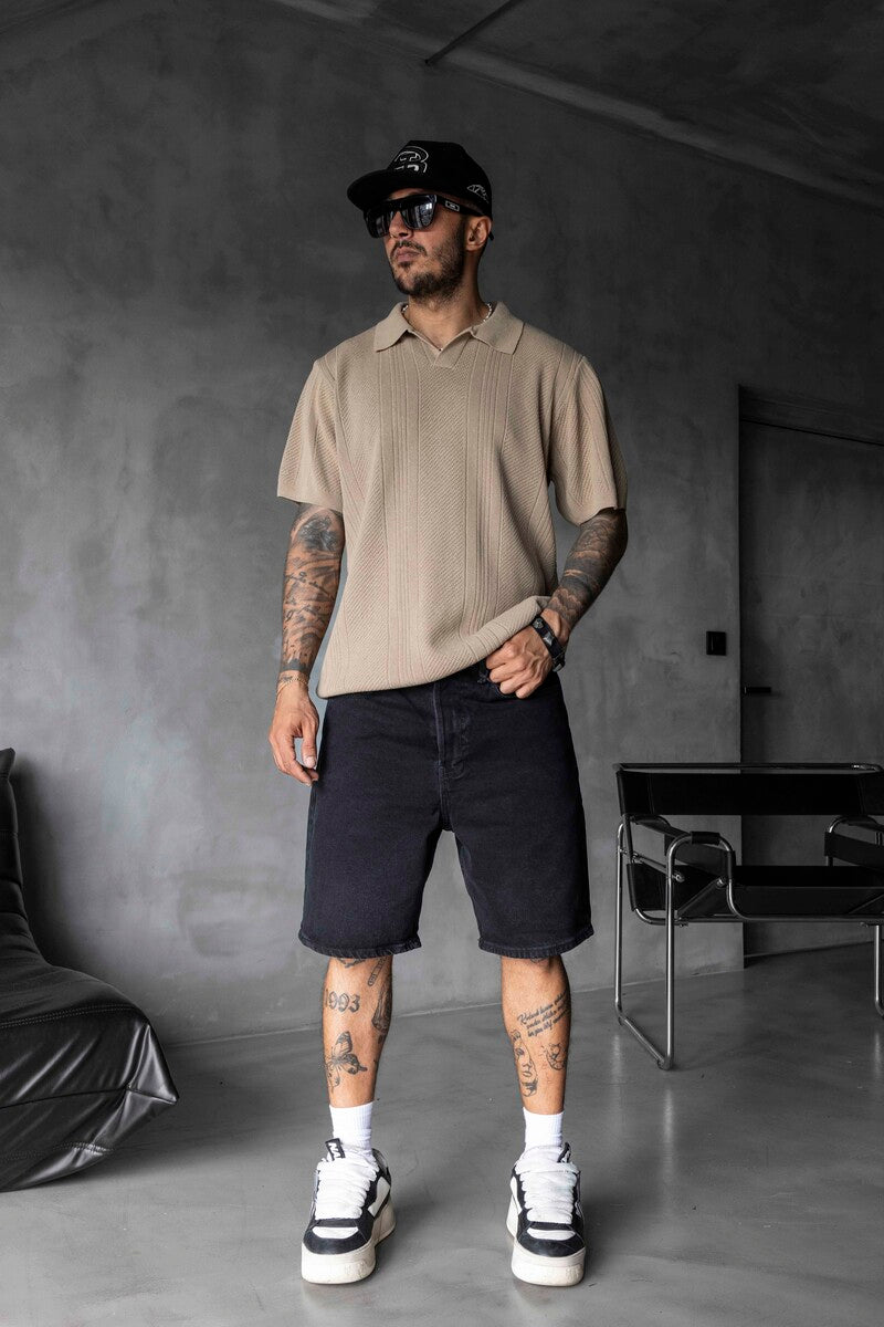 BROWN POLO COLLAR KNITWEAR 2624