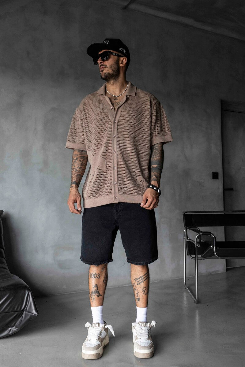 BROWN POLO COLLAR KNITWEAR 2629
