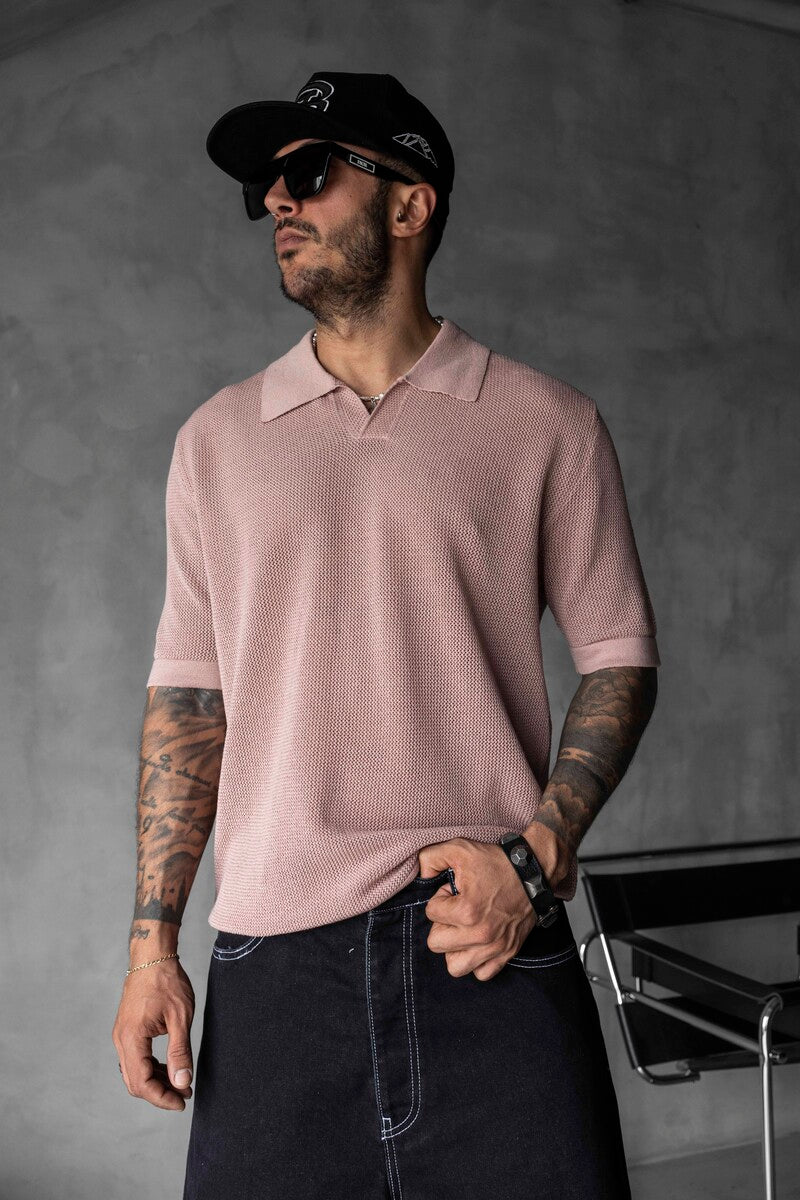 BROWN POLO COLLAR KNITWEAR KRN1003