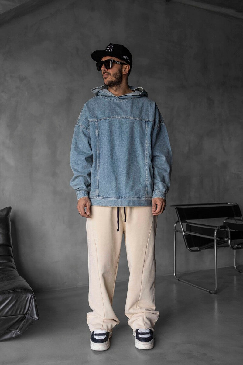 DENIM HOODIE BLUE 16618