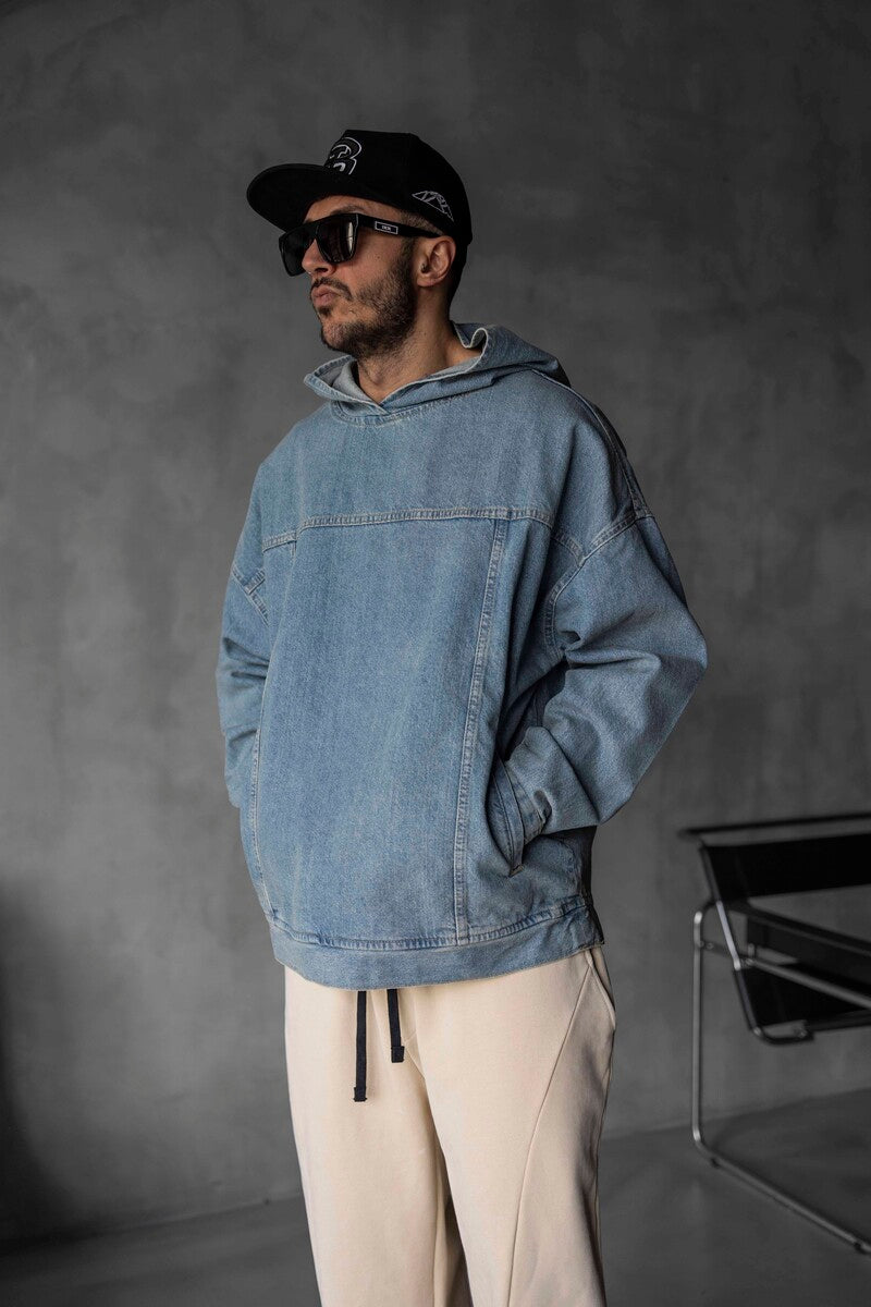DENIM HOODIE BLUE 16618