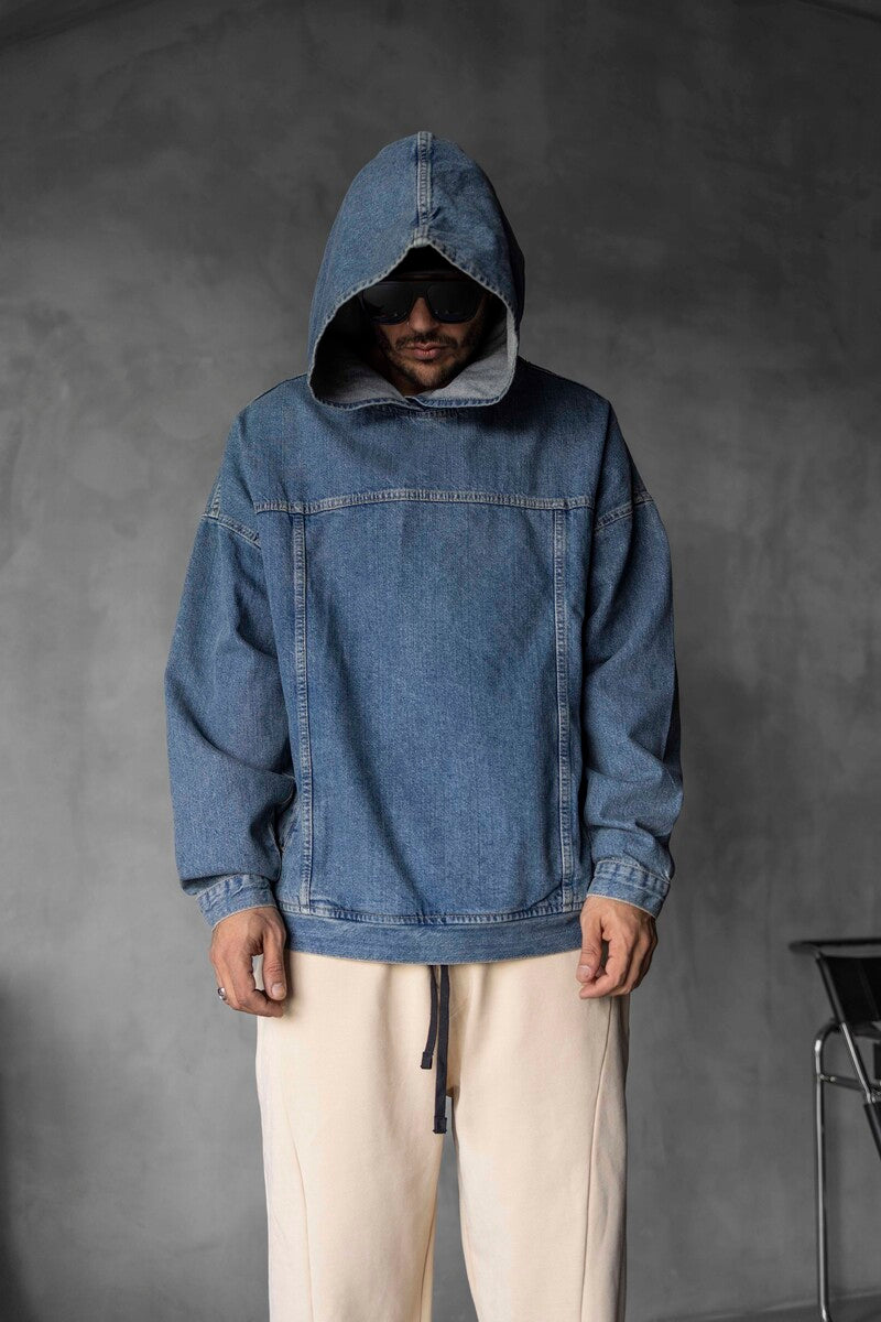 DENIM HOODIE BLUE 16620