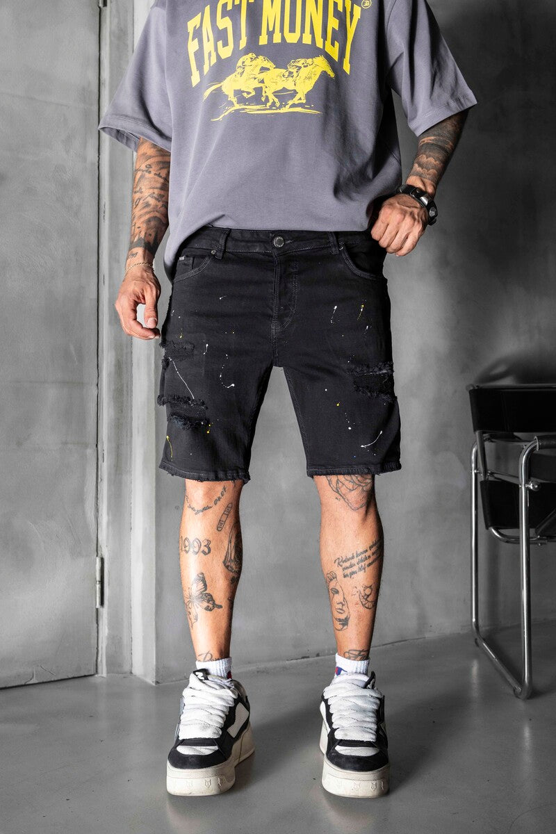 Denim Short Black 16273