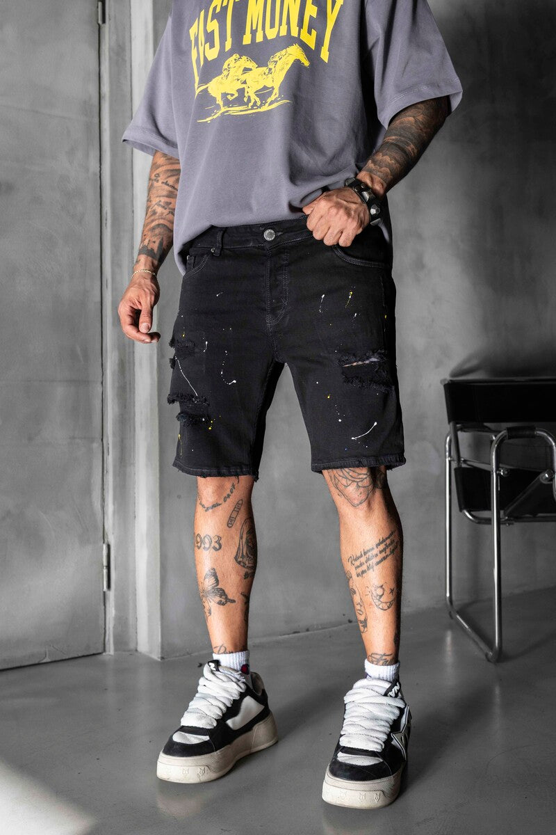 Denim Short Black 16273