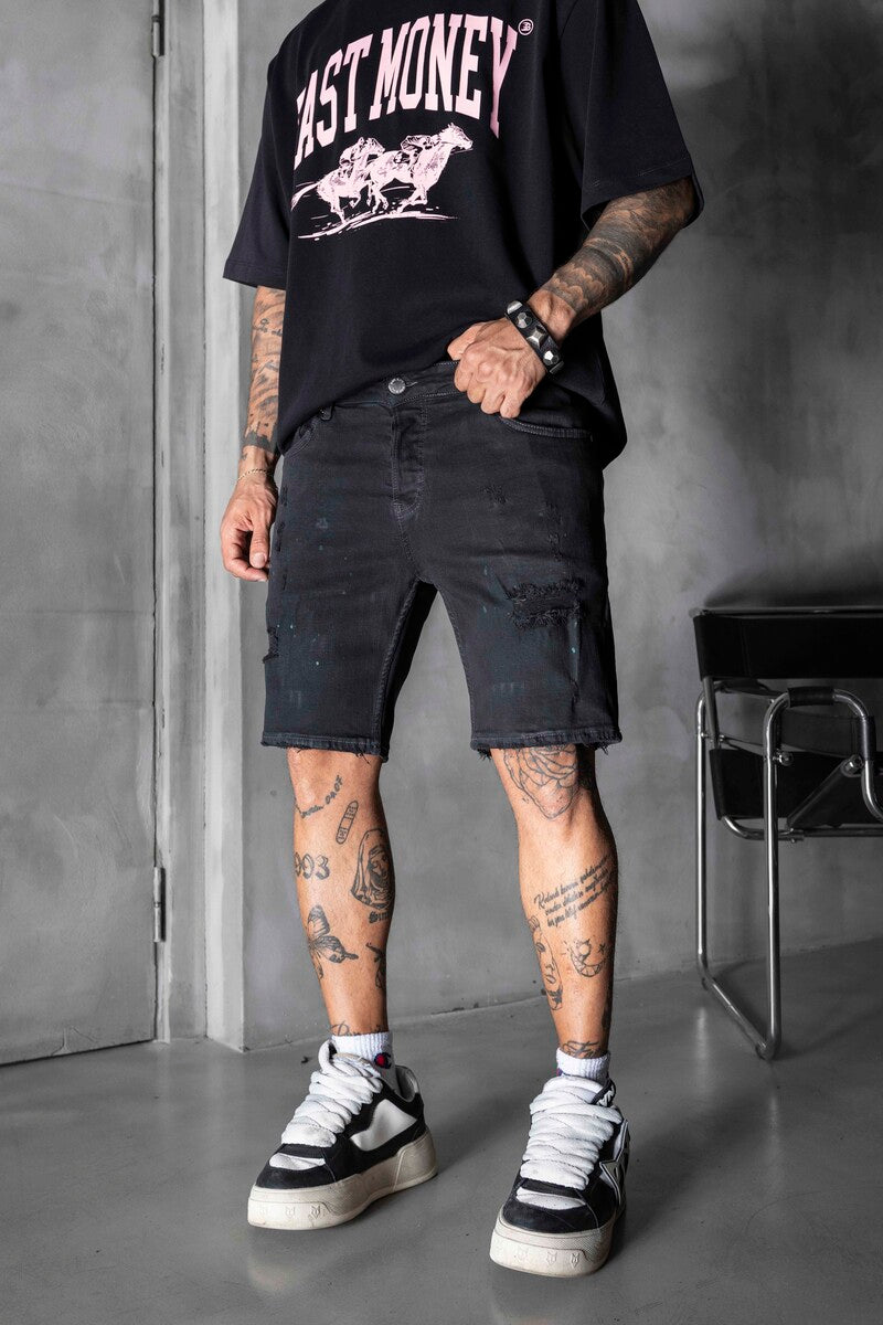 Denim Short Black 16275