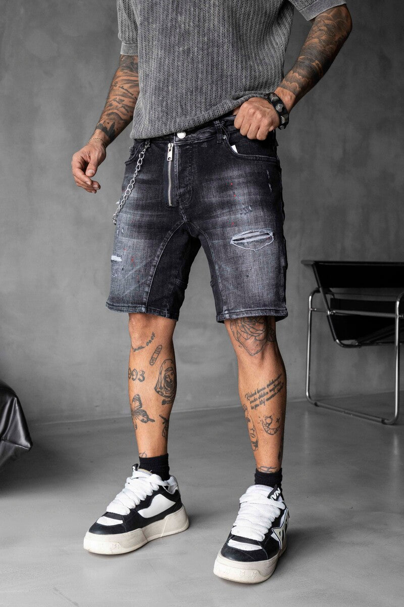 DENIM SHORT BLACK 16322