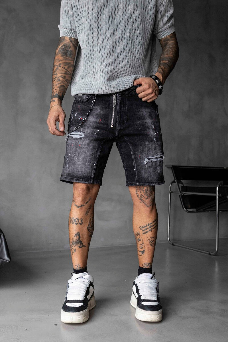 DENIM SHORT BLACK 16323