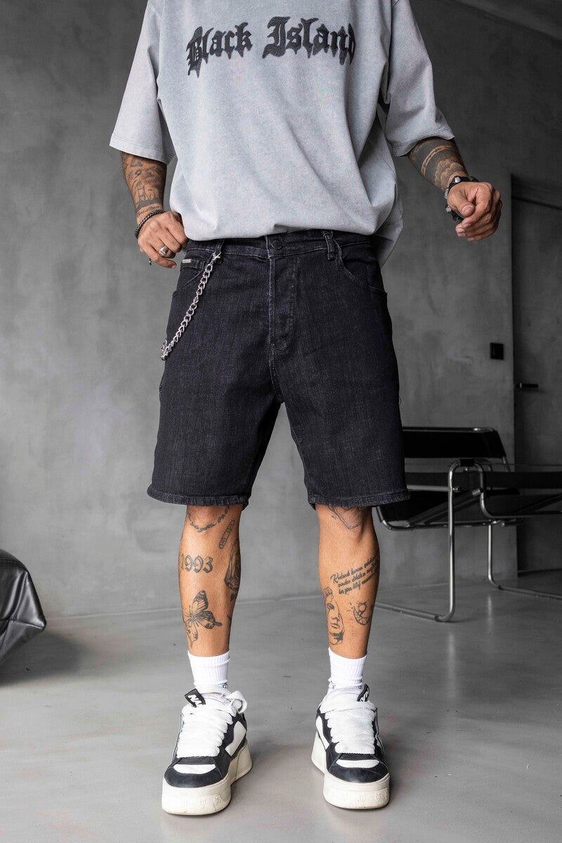 Denim Short Black 16765