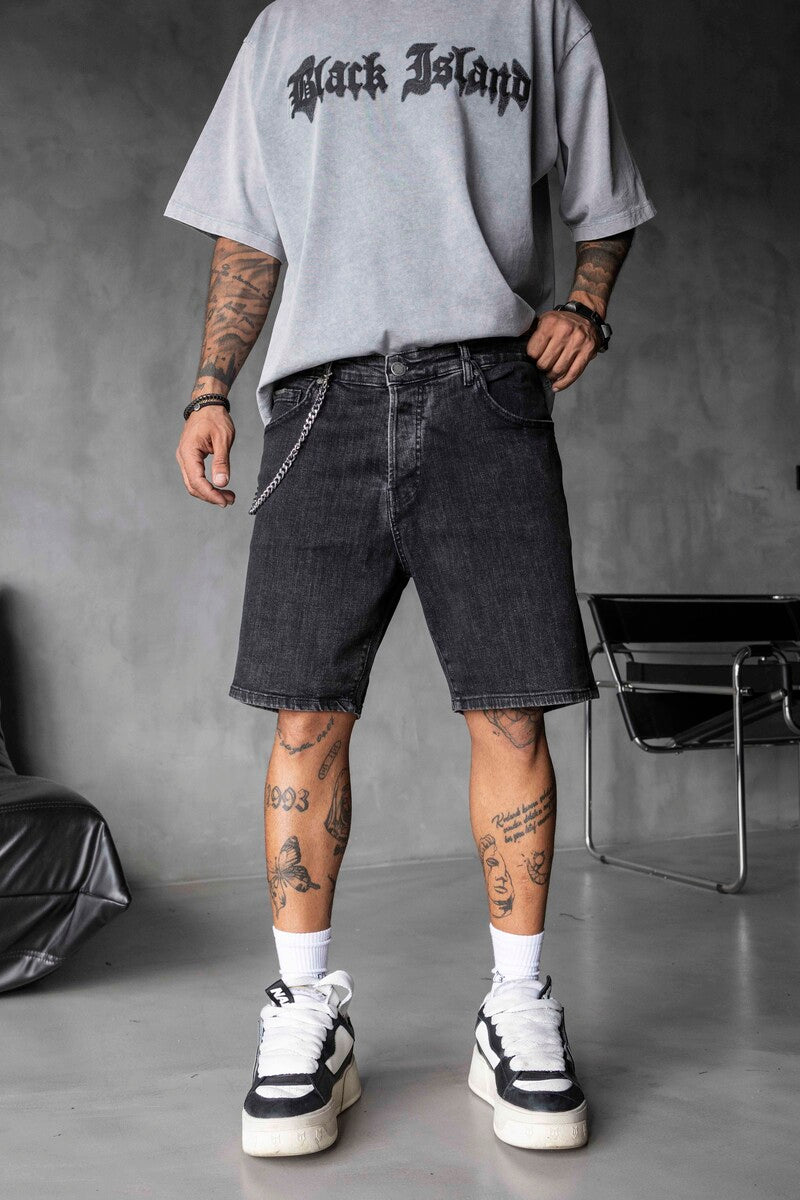 Denim Short Black 16766