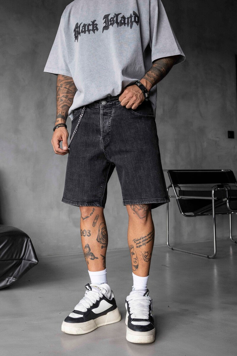 Denim Short Black 16766