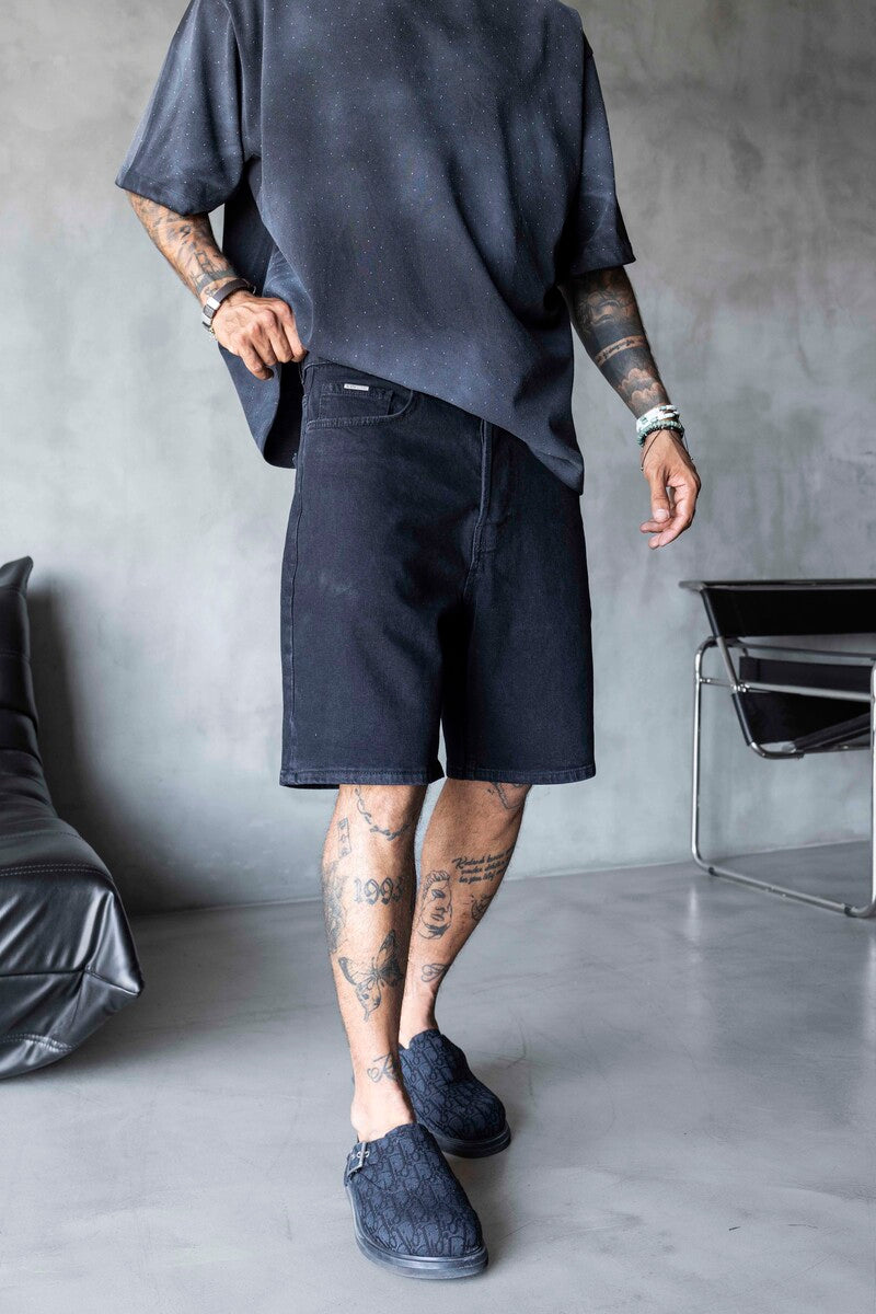 Denim Short Black 17264