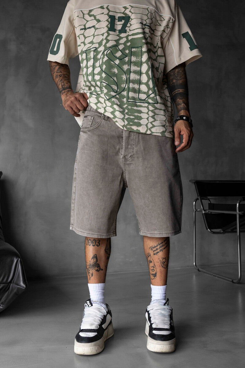 Denim Short Haki 17161