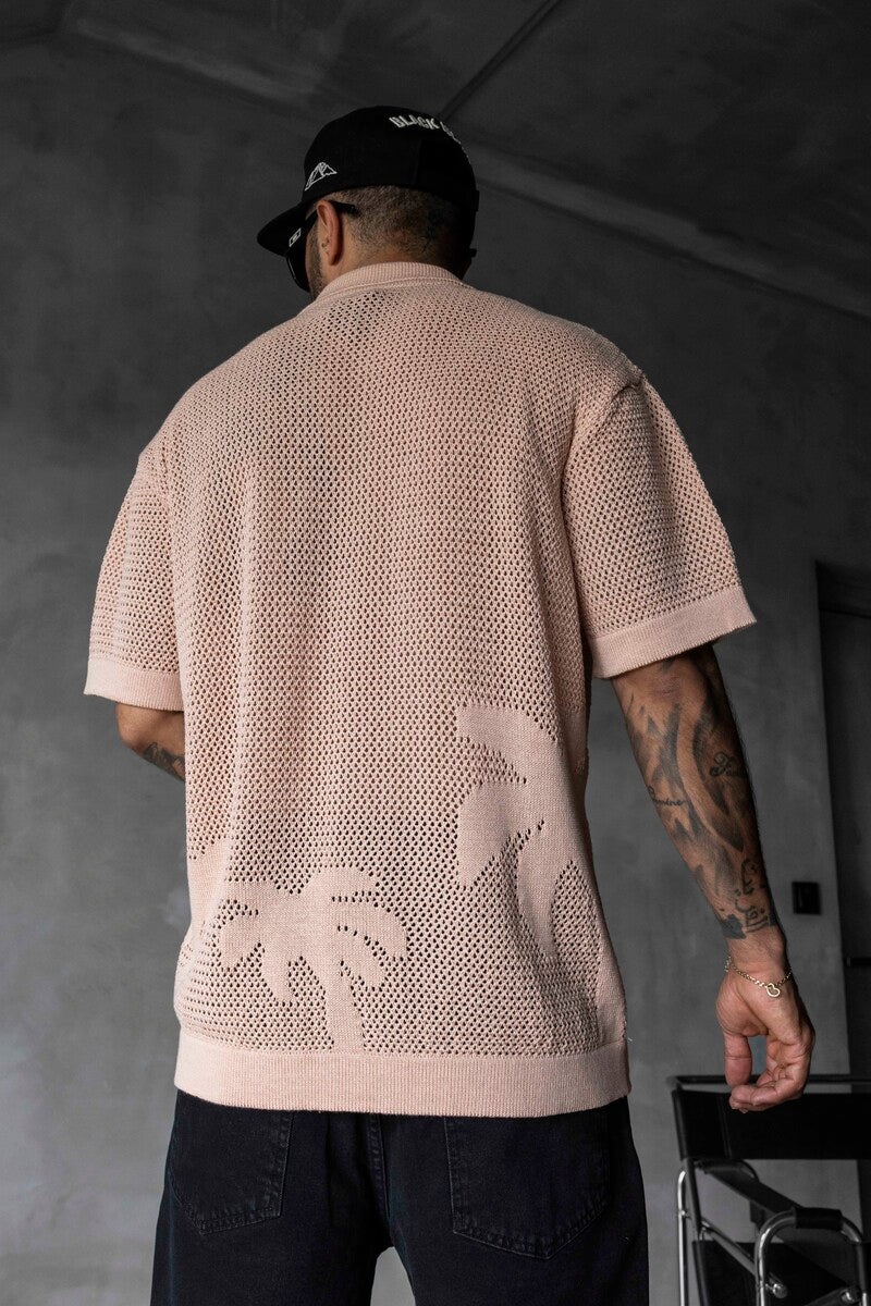 DUSTY PINK POLO COLLAR KNITWEAR 2629