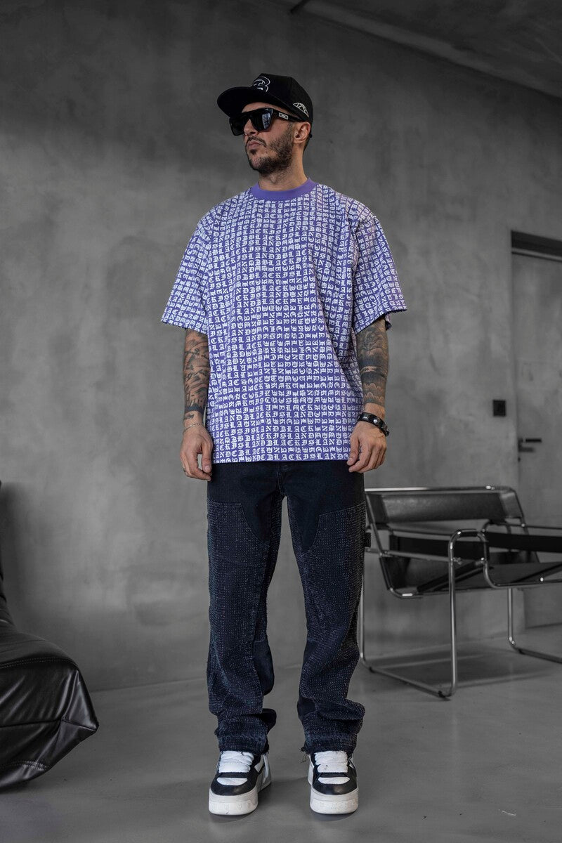 Full Print Statement Purple T-shirt 1841