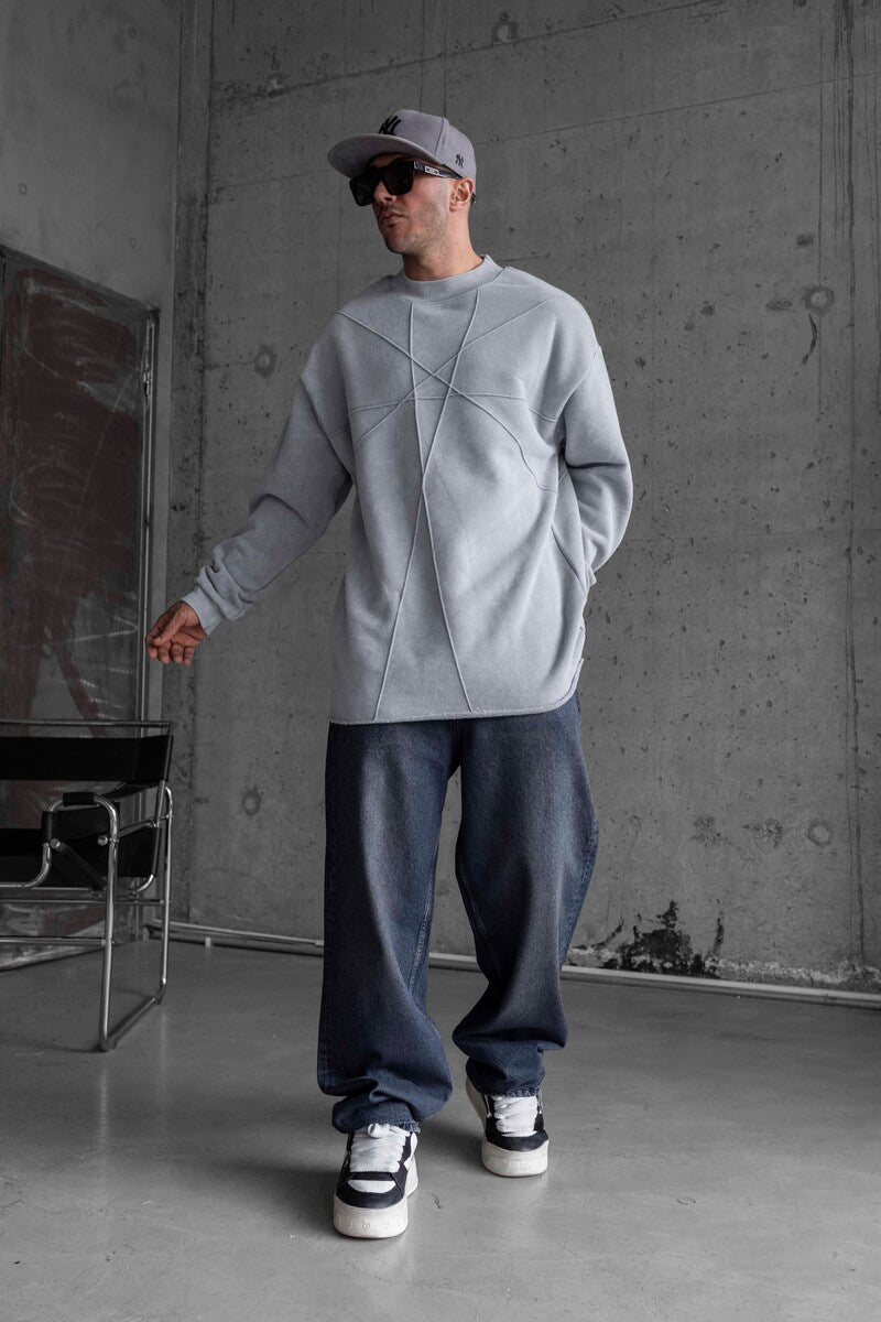 Men’s Oversized Gray Sweatshirt 1645