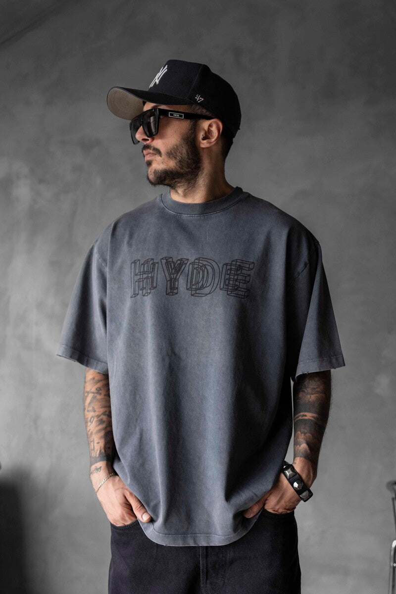 HYDE WASHED T-SHIRT ANTRA 1716