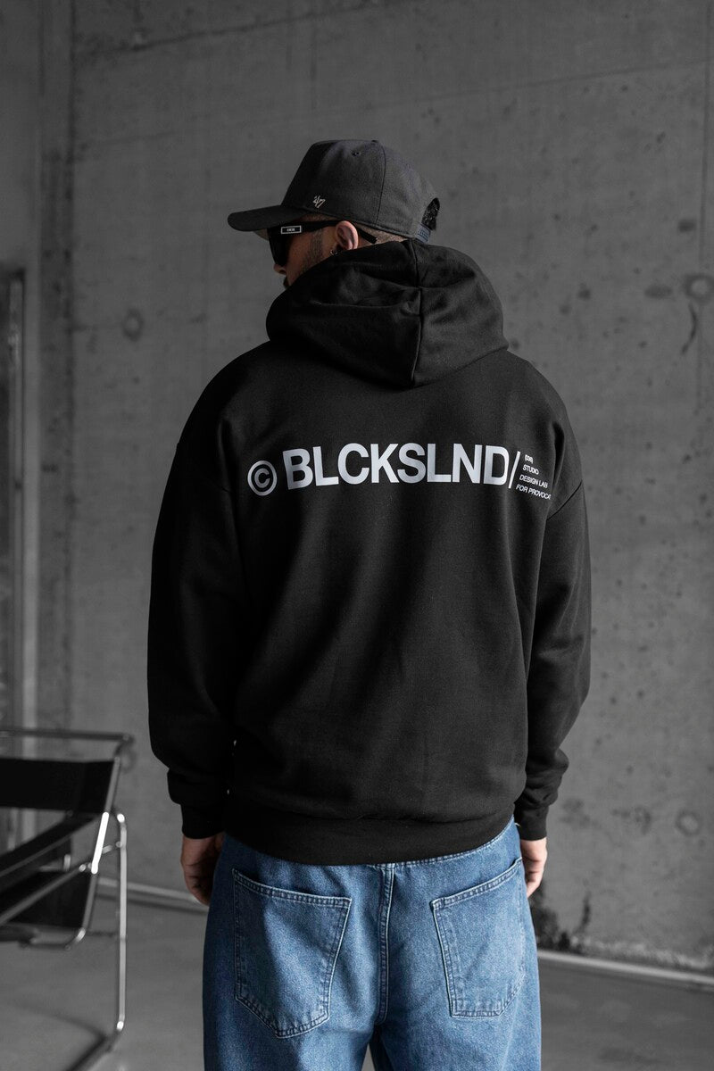 Isl Printed Black Hoodie 1521