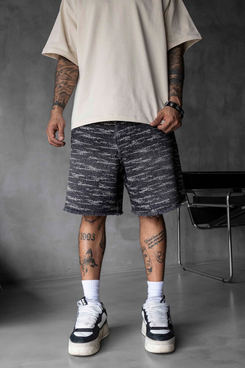 Jacquard Denim Short Black 17162