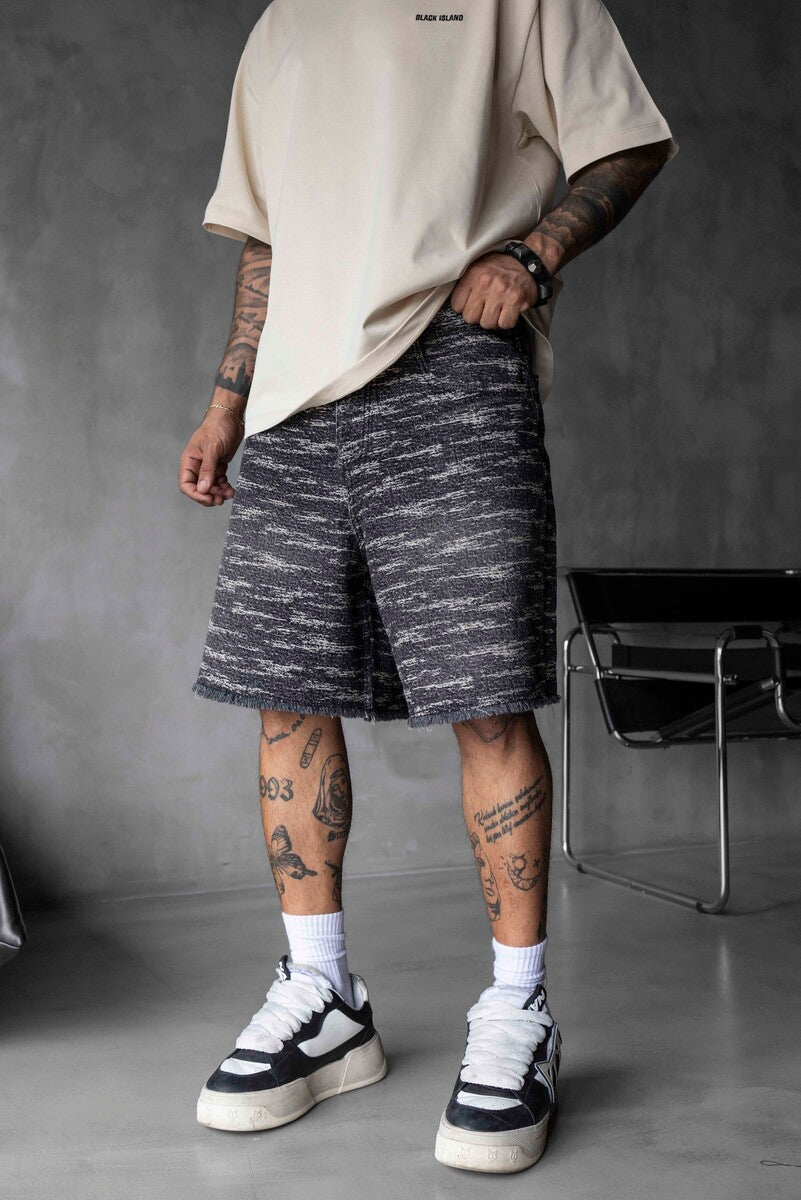 Jacquard Denim Short Black 17162