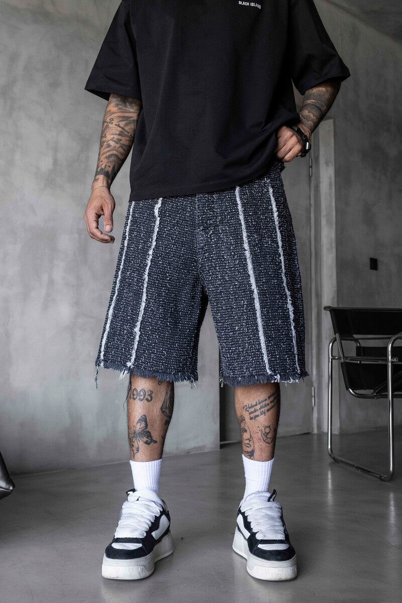 Jacquard Denim Short Black 17195