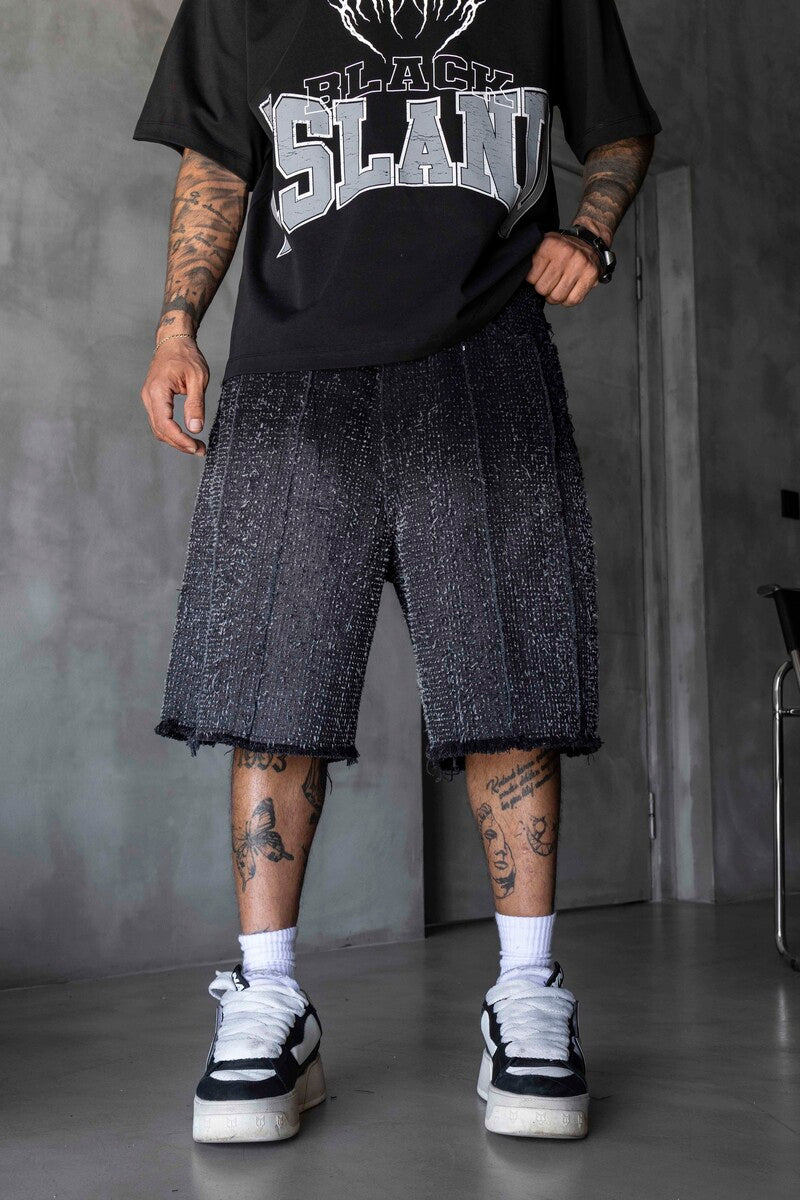 Jacquard Denim Short Black 17196