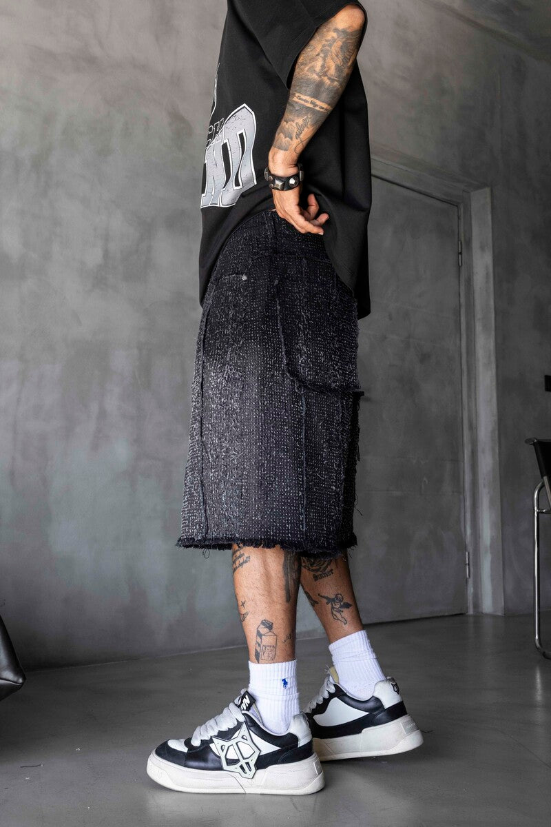 Jacquard Denim Short Black 17196