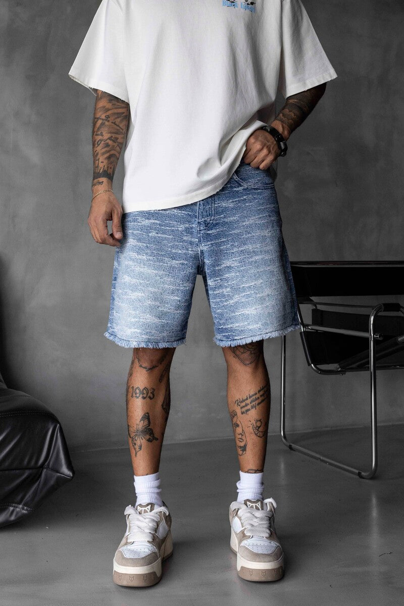 Jacquard Denim Short Blue 17138