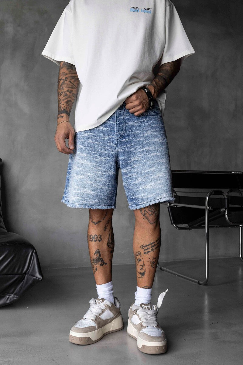 Jacquard Denim Short Blue 17138