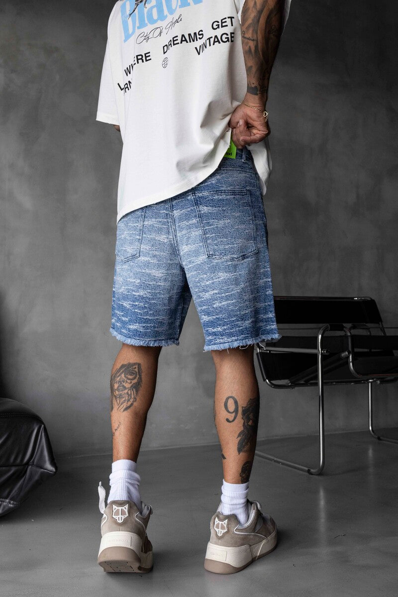 Jacquard Denim Short Blue 17138