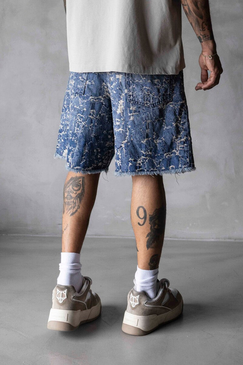 Jacquard Denim Short Blue 17139