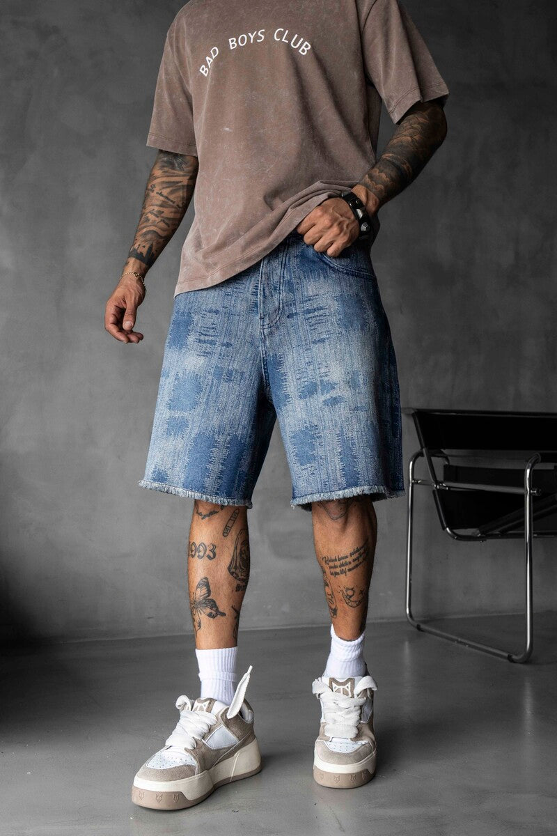 Jacquard Denim Short Blue 17154
