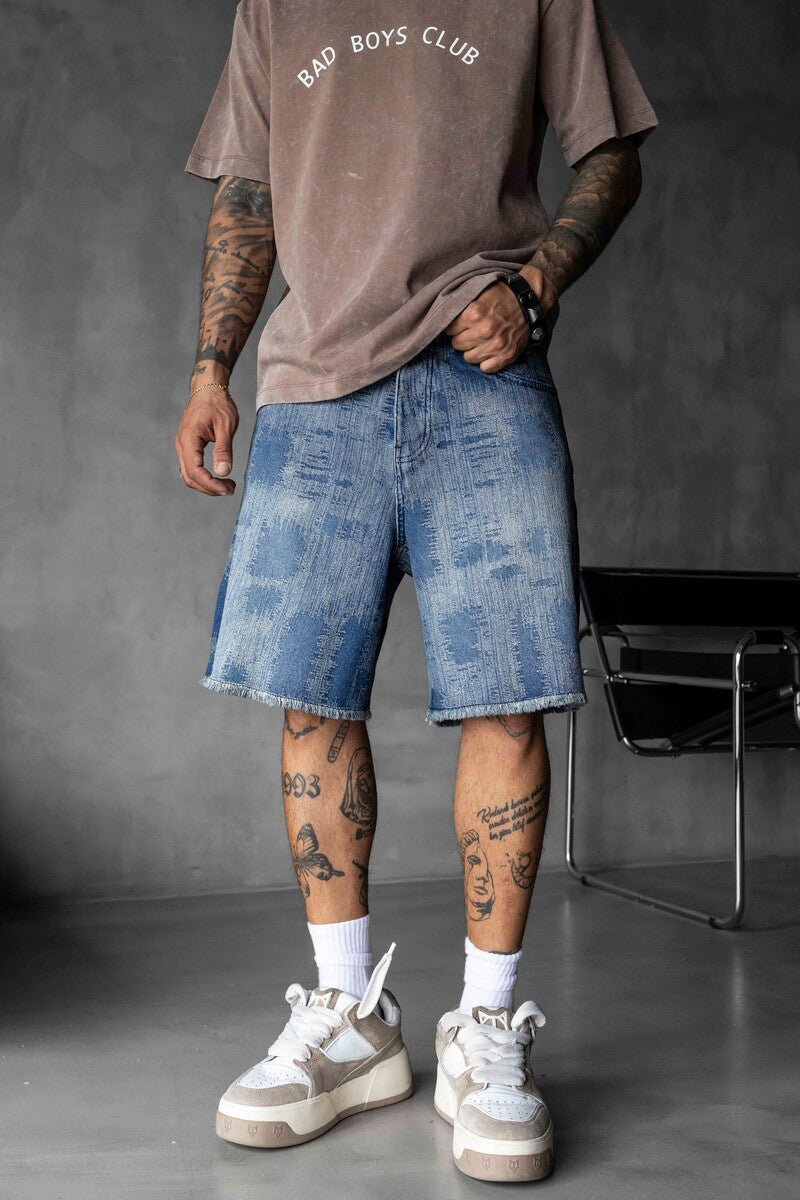 Jacquard Denim Short Blue 17154