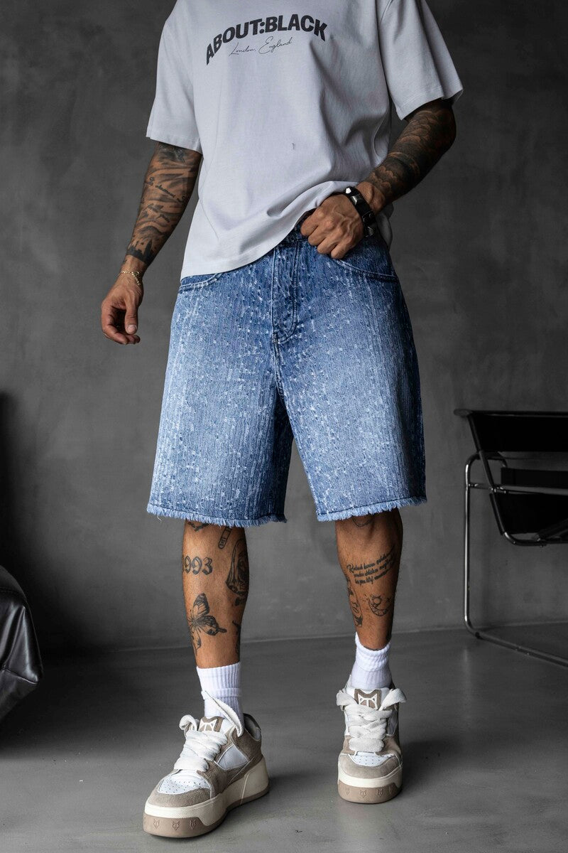Jacquard Denim Short Blue 17155